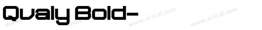 Qualy Bold字体转换